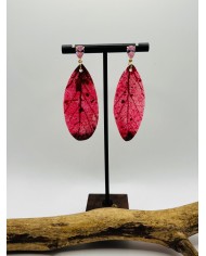 PENDIENTES ARTESANOS DE HOJA NATURAL