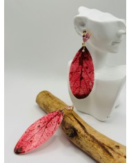 PENDIENTES ARTESANOS DE HOJA NATURAL
