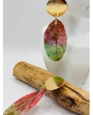 PENDIENTES ARTESANOS DE HOJA NATURAL