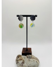 PENDIENTES ARTESANOS DE CRISTAL MARINO