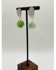 PENDIENTES ARTESANOS DE CRISTAL MARINO