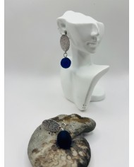 PENDIENTES ARTESANOS DE CRISTAL MARINO