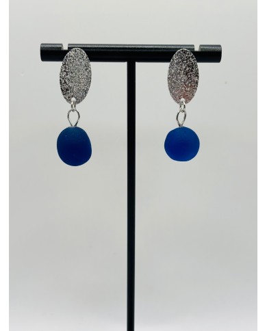 PENDIENTES ARTESANOS DE CRISTAL MARINO