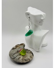 PENDIENTES ARTESANOS DE CRISTAL MARINO
