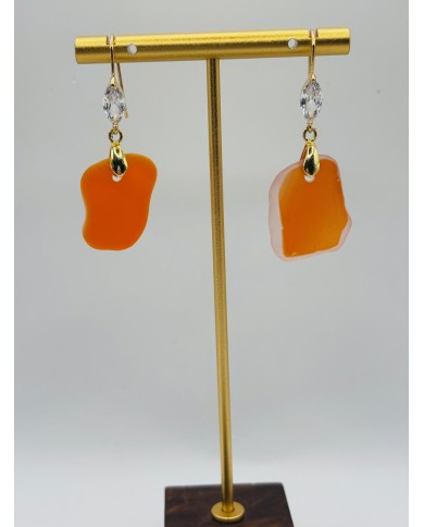PENDIENTES ARTESANOS DE CRISTAL MARINO