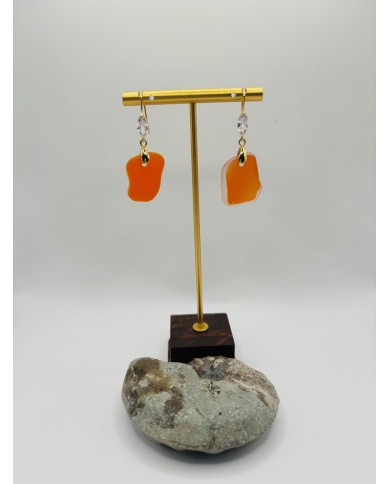 PENDIENTES ARTESANOS DE CRISTAL MARINO