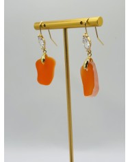 PENDIENTES ARTESANOS DE CRISTAL MARINO