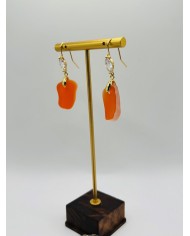 PENDIENTES ARTESANOS DE CRISTAL MARINO