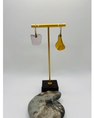 PENDIENTES ARTESANOS DE CRISTAL MARINO
