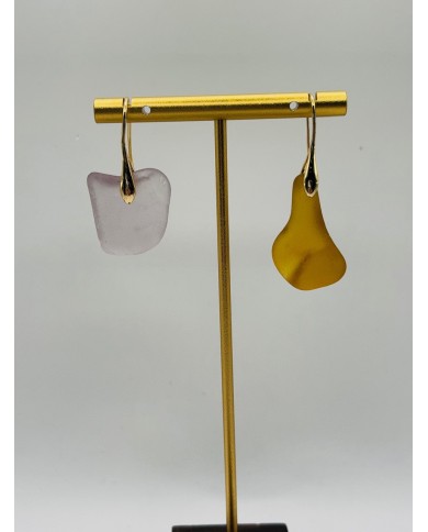PENDIENTES ARTESANOS DE CRISTAL MARINO
