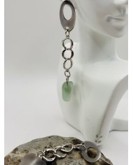 PENDIENTES ARTESANOS DE CRISTAL MARINO