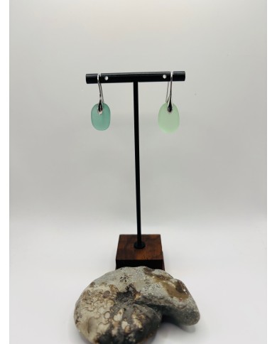 PENDIENTES ARTESANOS DE CRISTAL MARINO