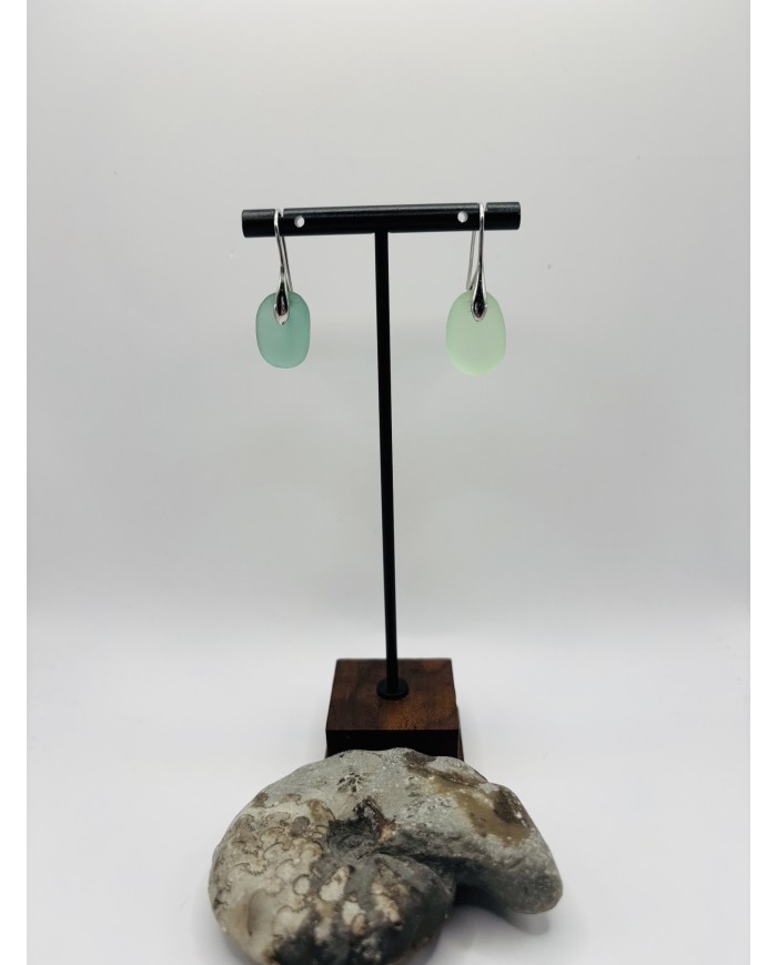 PENDIENTES ARTESANOS DE CRISTAL MARINO