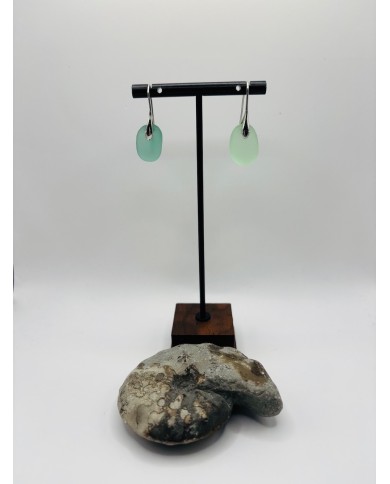 PENDIENTES ARTESANOS DE CRISTAL MARINO