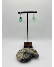 PENDIENTES ARTESANOS DE CRISTAL MARINO