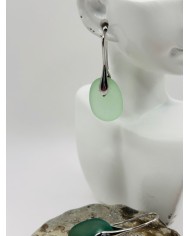 PENDIENTES ARTESANOS DE CRISTAL MARINO