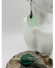 PENDIENTES ARTESANOS DE CRISTAL MARINO
