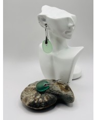 PENDIENTES ARTESANOS DE CRISTAL MARINO