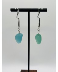 PENDIENTES ARTESANOS DE CRISTAL  MARINO