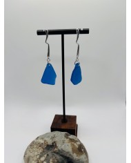 PENDIENTES ARTESANOS DE CRISTAL  MARINO
