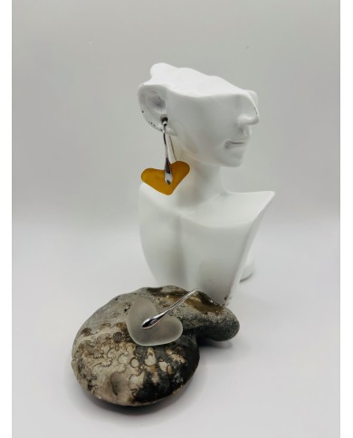 PENDIENTES ARTESANOS DE CRISTAL MARINO