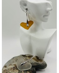 PENDIENTES ARTESANOS DE CRISTAL MARINO