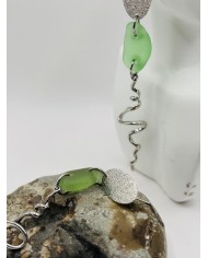 PENDIENTES ARTESANOS DE CRISTAL MARINO