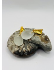 PENDIENTES ARTESANOS DE CRISTAL MARINO
