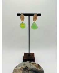 PENDIENTES ARTESANOS DE CRISTAL MARINO