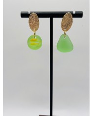 PENDIENTES ARTESANOS DE CRISTAL MARINO