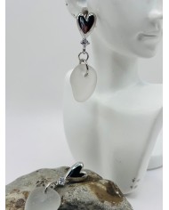 PENDIENTES ARTESANOS DE CRISTAL MARINO