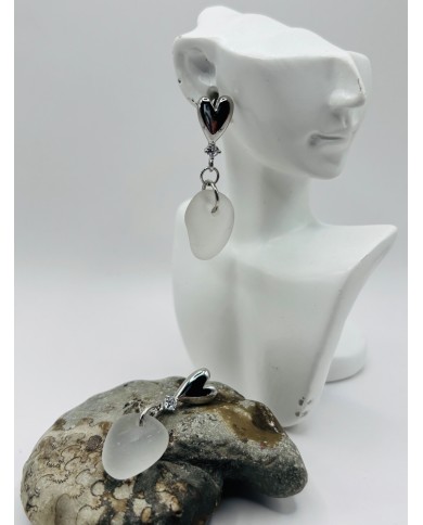 PENDIENTES ARTESANOS DE CRISTAL MARINO