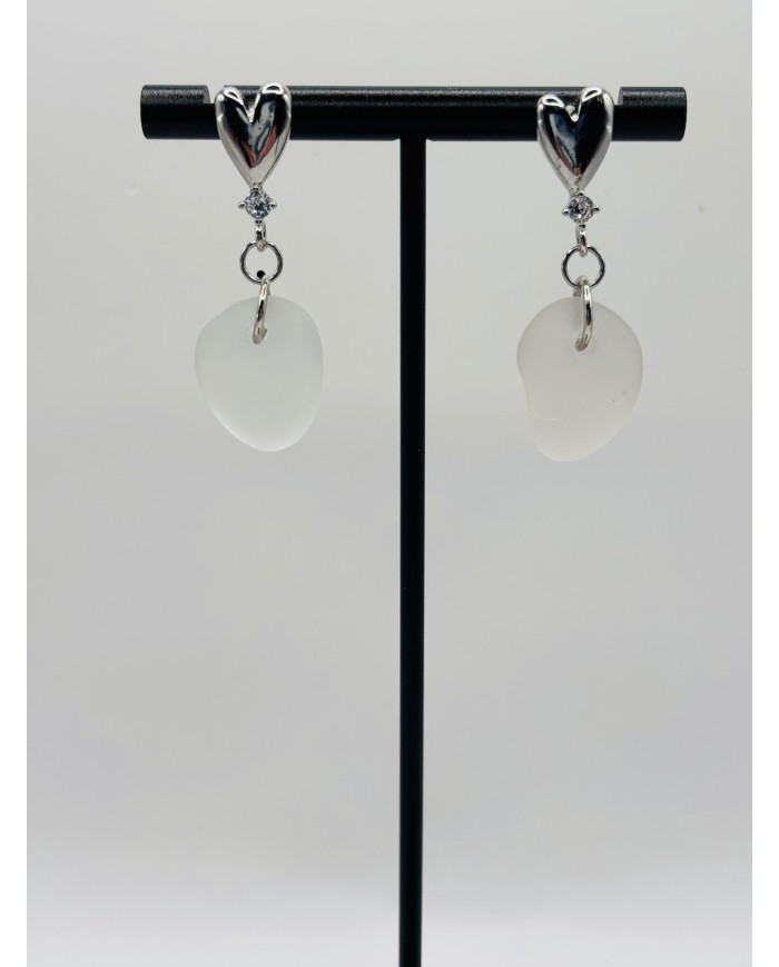 PENDIENTES ARTESANOS DE CRISTAL MARINO
