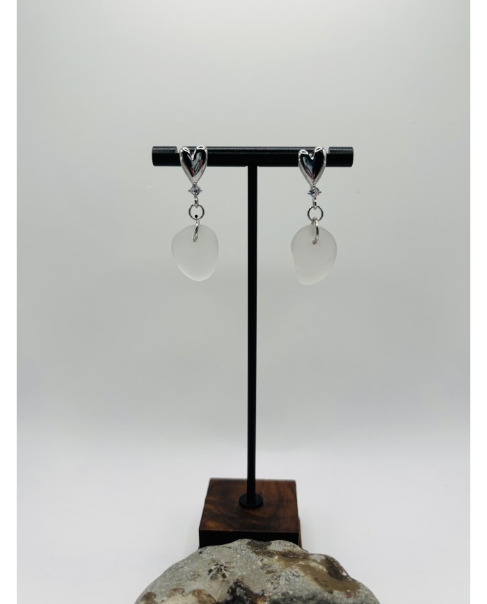 PENDIENTES ARTESANOS DE CRISTAL MARINO