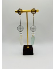 PENDIENTES ARTESANOS DE CRISTAL MARINO