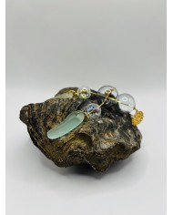PENDIENTES ARTESANOS DE CRISTAL MARINO
