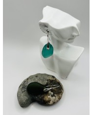 PENDIENTES ARTESANOS DE CRISTAL MARINO
