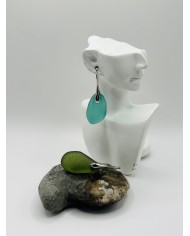 PENDIENTES ARTESANOS DE CRISTAL MARINO