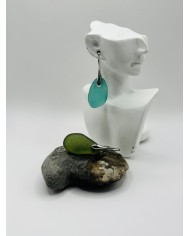 PENDIENTES ARTESANOS DE CRISTAL MARINO