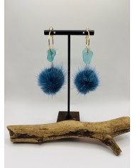 PENDIENTES ARTESANOS DE CRISTAL MARINO