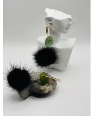 PENDIENTES ARTESANOS DE CRISTAL MARINO