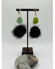PENDIENTES ARTESANOS DE CRISTAL MARINO