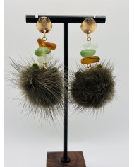 PENDIENTES ARTESANOS DE CRISTAL MARINO