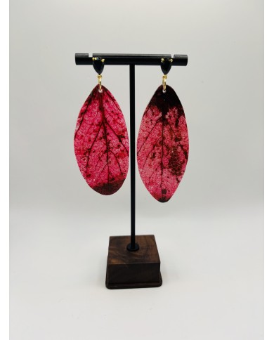 PENDIENTES ARTESANOS DE HOJA NATURAL