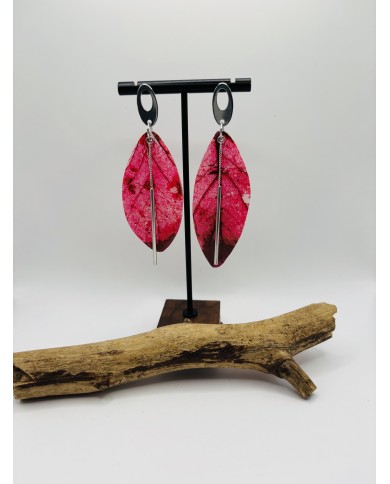 PENDIENTES ARTESANOS DE HOJA NATURAL