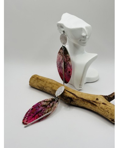 PENDIENTES ARTESANOS DE HOJA NATURAL