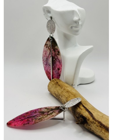 PENDIENTES ARTESANOS DE HOJA NATURAL