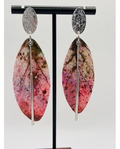 PENDIENTES ARTESANOS DE HOJA NATURAL