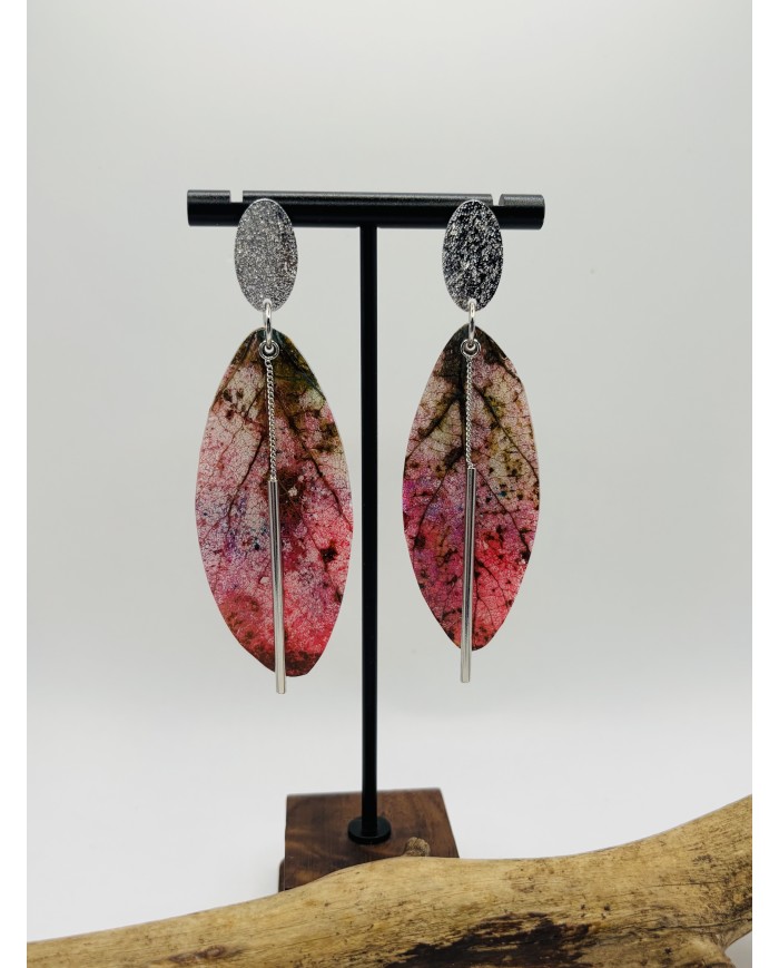 PENDIENTES ARTESANOS DE HOJA NATURAL