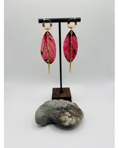 PENDIENTES ARTESANOS DE HOJA NATURAL